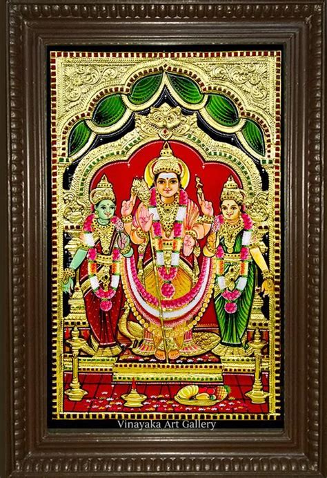 Auspicious Murugan Tanjore Painting Authentic Hand Crafted