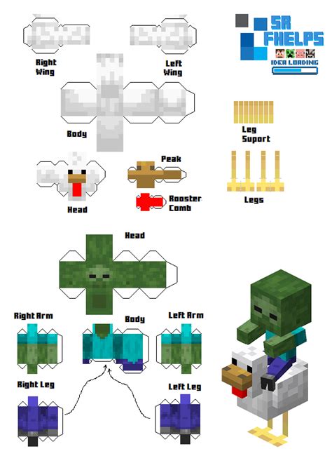 Minecraft Papercraft Bendable Skins