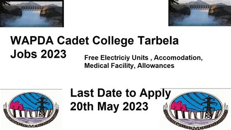 Wapda Cadet College Tarbela Latest Jobs Apply Now Wapda Tarbela