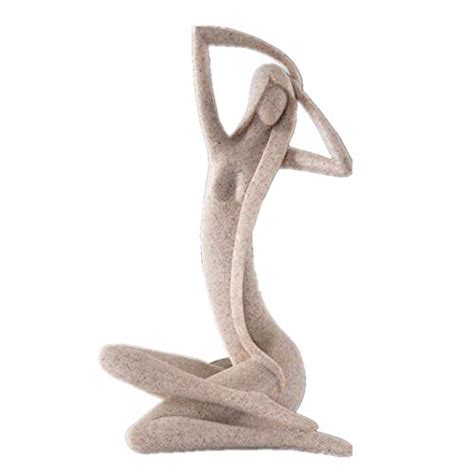 GEPIJPGEKH Stone Naked Woman Statuettes Undressed Miniatures Nude Lady Statue Figurines Home
