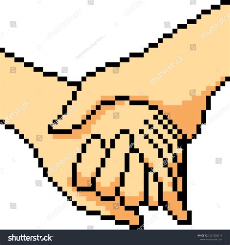 Vector Pixel Art Hand Hold Gesture Stock Vector Royalty Free 1021005019 Shutterstock