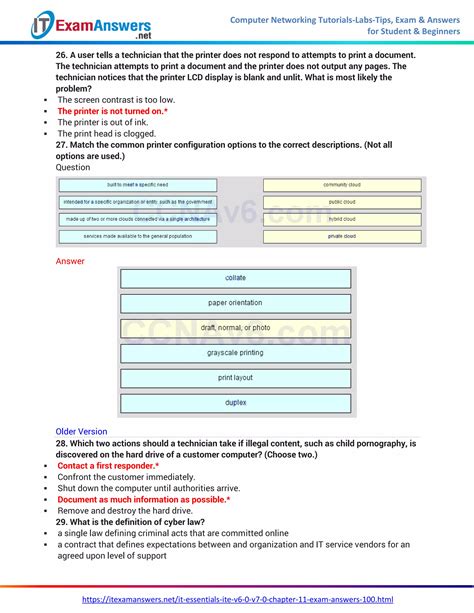 It Essentials Version 70 Ite Chapter 11 Exam Answers Pdf