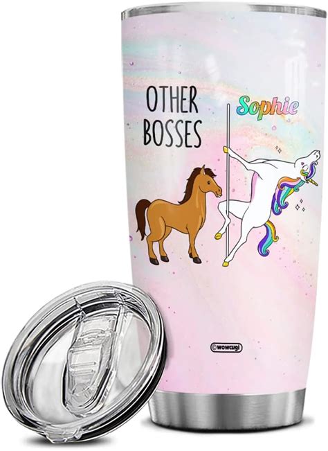 Amazon Wowcugi Gift For Boss Personalized Boss Tumbler Unicorn