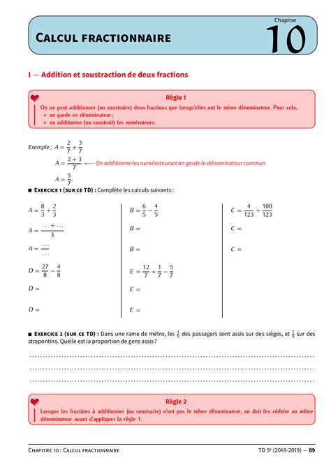 Calcul Fractionnaire Cours Et Exercices FR AlloSchool