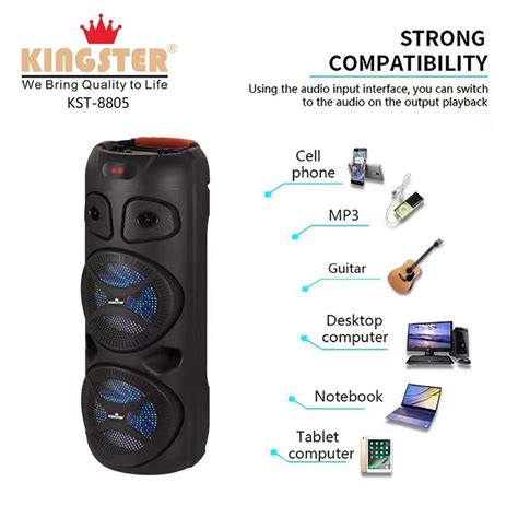 New Portable Big Sound Bass Karaoke Wireless Speaker Kst Pro With