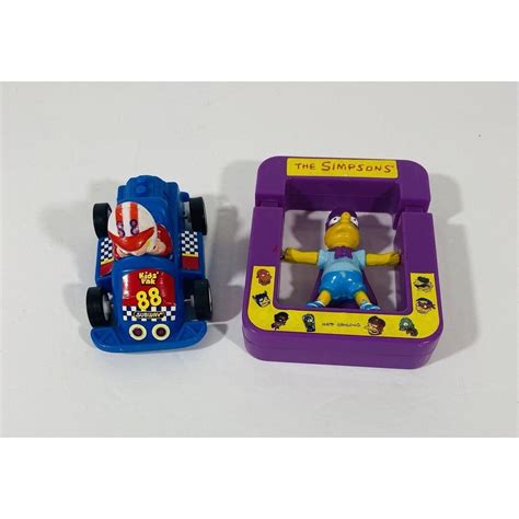 Subway Kids Meal Toys Lot of 2 Kids Pak 1997 Super Bart Simpson Race ...