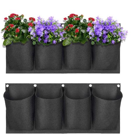 VASZOLA Lot de 2 Sacs de jardinière Suspendus 6 Poches Grand Feutre