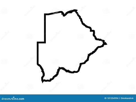 Botswana - Outline Map Vector Illustration | CartoonDealer.com #180269988