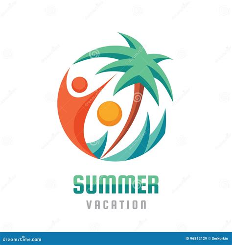 Summer Vacation Creative Logo Template Illustration Abstract Palm