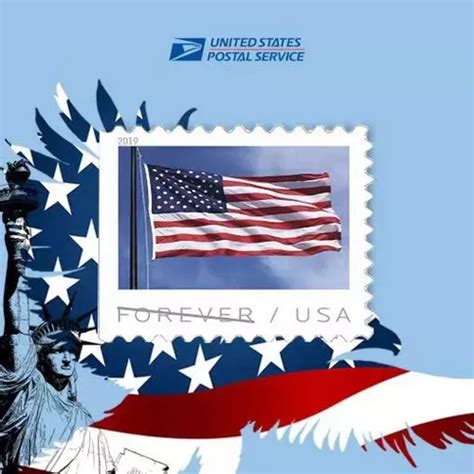 2019 Us Flags Usps Stamps 300pcs 3rolls Bouteeq