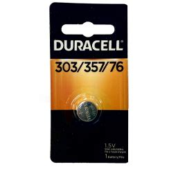 Duracell 303 357 76 1 5 Volt Silver Oxide Button Cell Battery