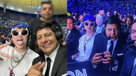 Peso Pluma Participó Como Comentarista En La Pelea Canelo Vs Ryder