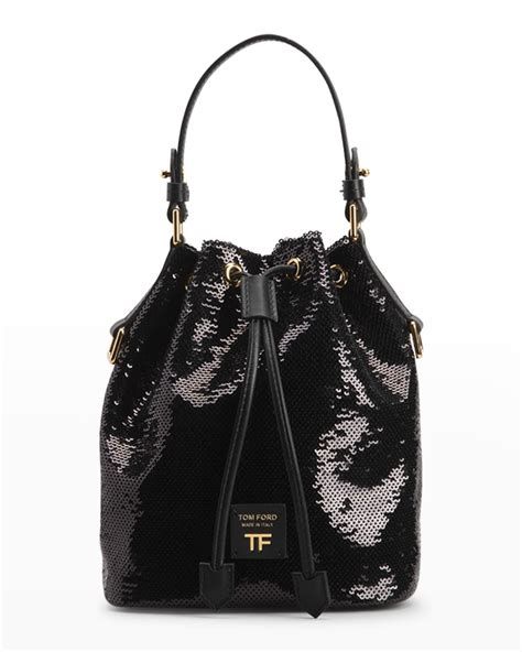 TOM FORD Small Sequins Leather Bucket Bag In 2022 Bags Bucket Bag