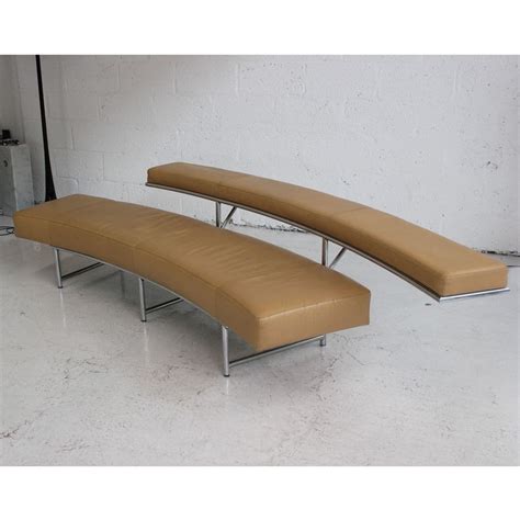 Classicon Monte Carlo Brown Leather Bench Two Tier Bench