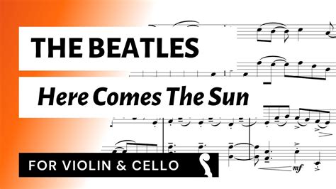 Here Comes The Sun For Violin And Cello String Duo Sheet Music Youtube Music