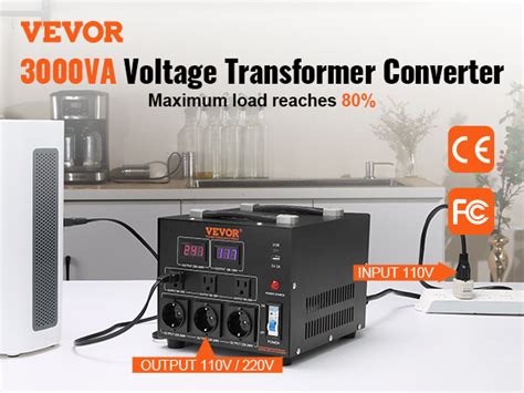 VEVOR Voltage Converter Transformer 3000W Heavy Duty Step Up Down