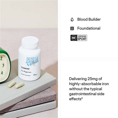 Thorne Iron Bisglycinate, 25 mg - 60 ct
