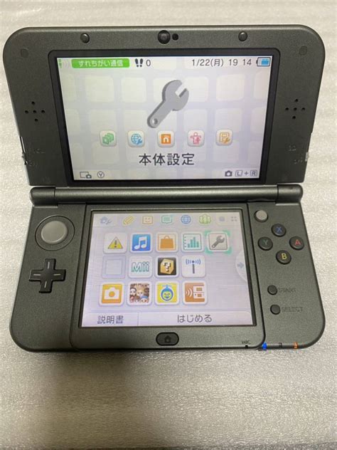 【やや傷や汚れあり】任天堂 Nintendo New 3dsll メタリックブラック Newニンテンドー3ds Ll 動作品 送料無料の