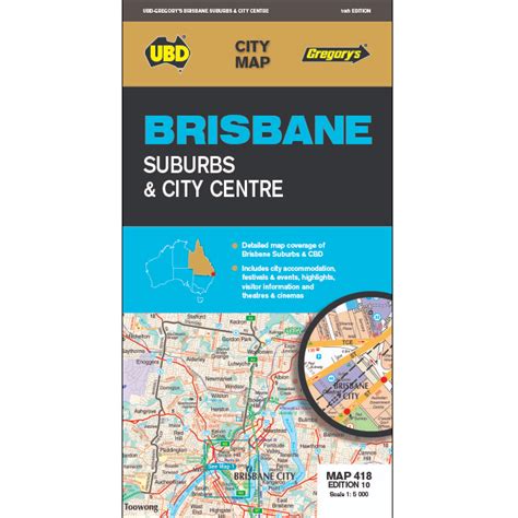 Brisbane Suburbs City Centre Map Geographica