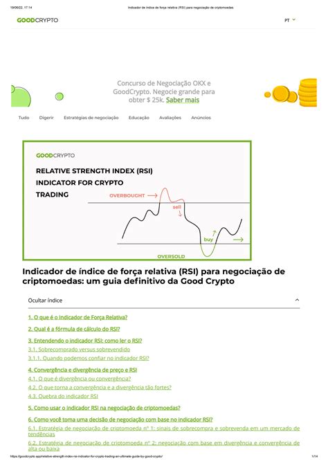 Indicador De Ndice De For A Relativa Rsi Para Negocia O De