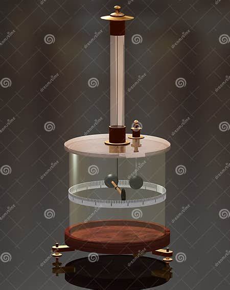 Coulomb`s Torsion Balance Coulomb`s Experiment The Torsion Balance Apparatus Stock