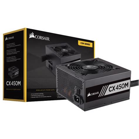 Fonte De Alimentação Corsair Cx450m 450w Atx Semi Modular 80 Plus