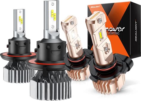 Amazon SEALIGHT H13 9008 LED Bundle H10 LED Fog Bulbs 20000