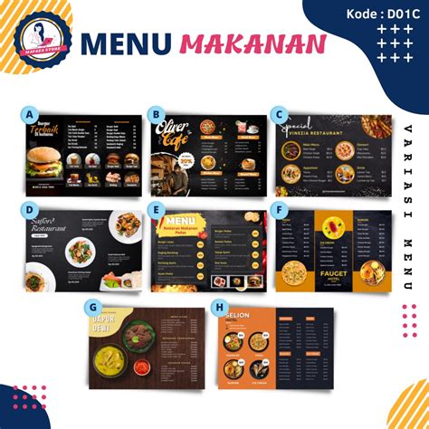 Jual Daftar Menu Makanan Minuman Cafe Hotel List Menu Dan Harga Cetak