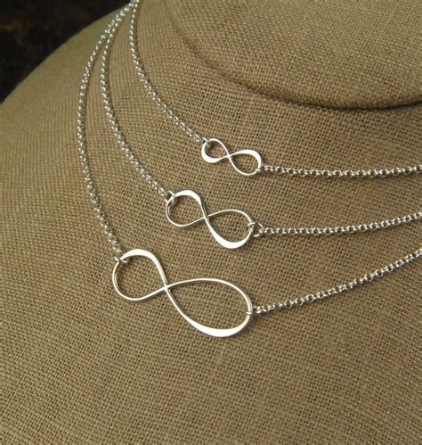 Infinity Necklace In Sterling Silver Infinity Necklace Etsy