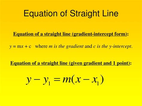 Ppt Equation Of Straight Line Powerpoint Presentation Free Download