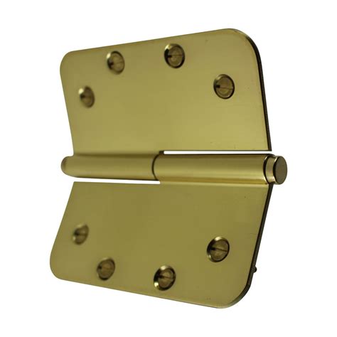 Brass Lift Off Left Door Hinge 5 Radius Coin Tip