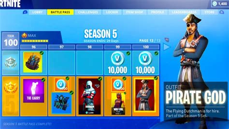 New Season 5 Battle Pass Skins Leaked Season 5 Tier 100 Skin Leaked Fortnite Battle