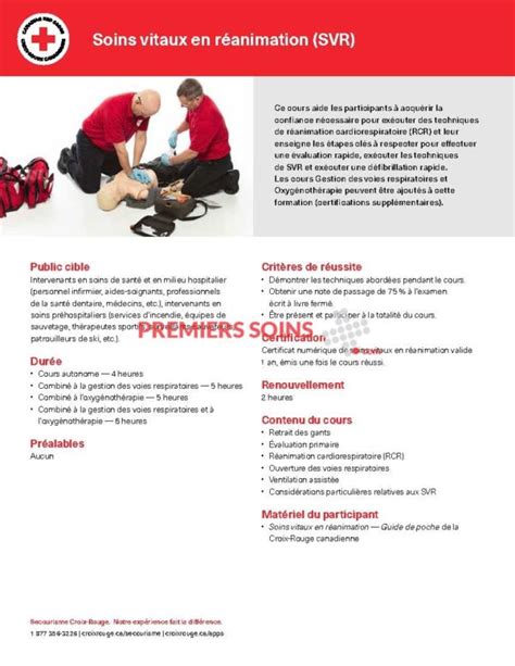 Red Cross Basic Life Support Course Bls 4h Premiers