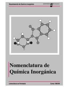 Nomenclatura de Química Inorgánica UB nomenclatura de qu 237 mica