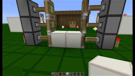 Basic Minecraft Redstone Sliding Piston Door Youtube