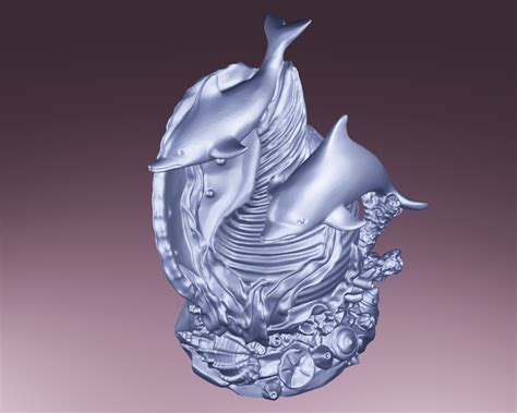 Fichier STL Dauphin coquillage Modèle à imprimer en 3D à télécharger