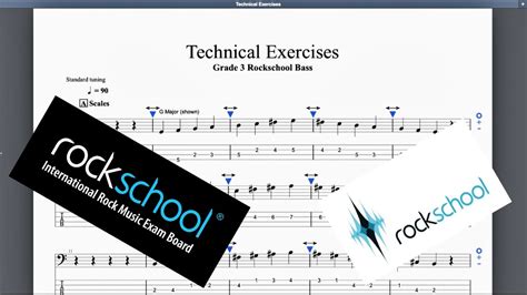 Technical Exercises Rockschool Grade 3 Bass Youtube