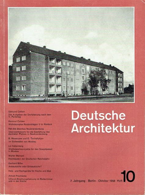 Deutsche Architektur Von Bauakademie Der DDR Bund Der Architekten Der