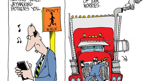 Omahoney Cartoon Jaywalking