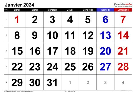 Calendrier Janvier 2024 Par Jour Hatti Koralle