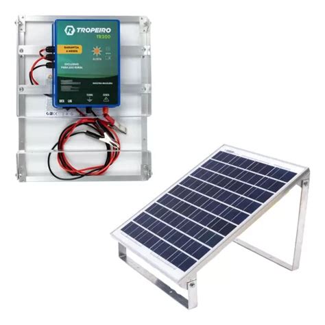 Eletrificador Solar Choque Cerca El Trica Rural Tr Forte