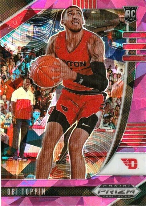 Panini Prizm Draft Picks Obi Toppin Pink Cracked Ice Prizm