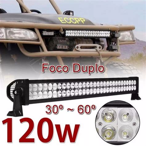 Farol Milha Barra Leds W Lm V Flood Spot Refletor Led