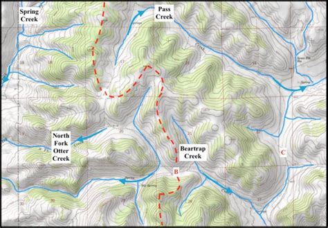 Modified Detailed Topographic Map From The USGS National Map Website