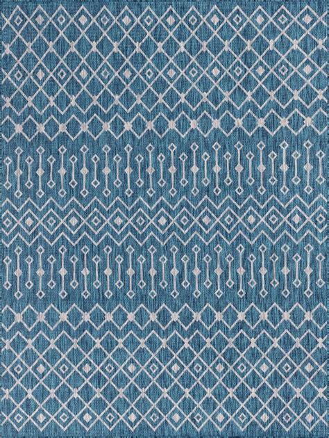 Teal 9 X 12 Outdoor Trellis Rug IRugs UK Outdoor Trellis Trellis