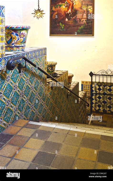 Interior view of the courthouse in "Santa Barbara", California Stock ...