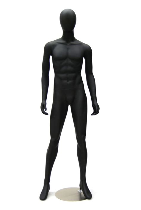 SDMD KM26BK2 Egghead Matte Black Mannequin Supreme Display