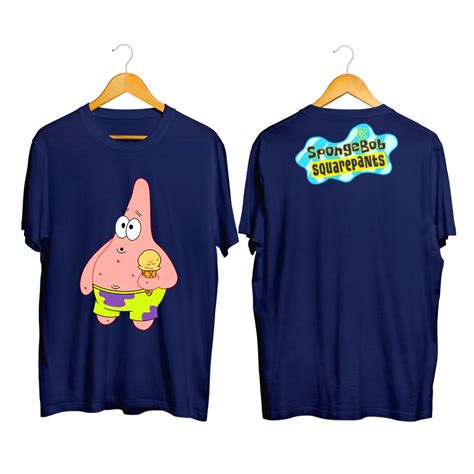 Jual Kaos Patrick Star T Shirt Spongebob Cartoon Animasi Atasan