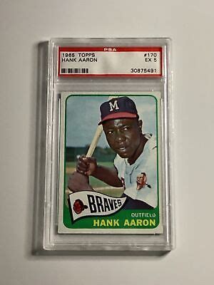 Topps Hank Aaron Vintage Hof Milwaukee Braves Psa Ex Ebay