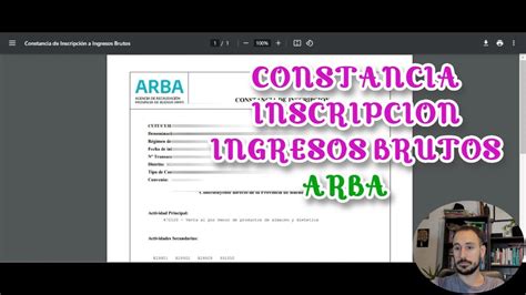 Como Descargar Constancia Inscripcion Ingresos Brutos Arba Buenos